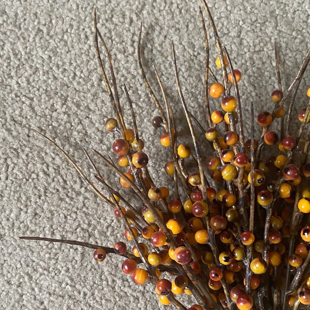 Autumn Rust Berry Branch Home Accent